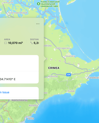 Apple maps weather apps crimea russia territory