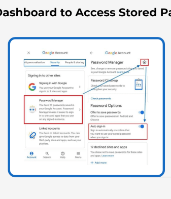Google password manager sharing function spotted