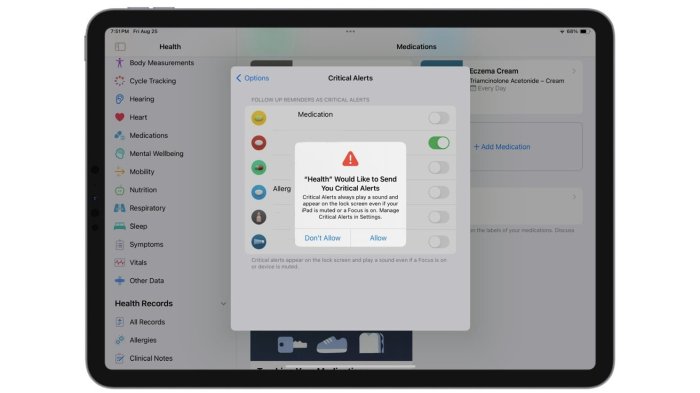 Medication reminders ios 16 public beta how to