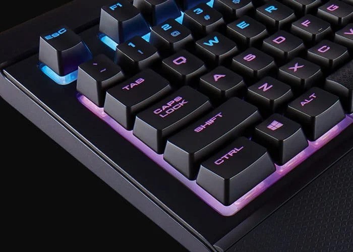 Corsair k68 rgb keyboard waterproof snack proof dust ip32 rated led colors