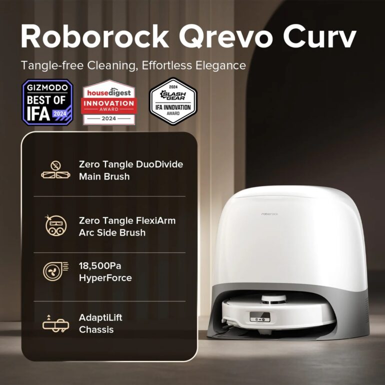 Roborock qrevo curv robot vacuum an elegant unstoppable cleaning machine