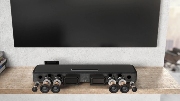 Denons home sound bar 550 boasts dolby atmos and alexa smarts