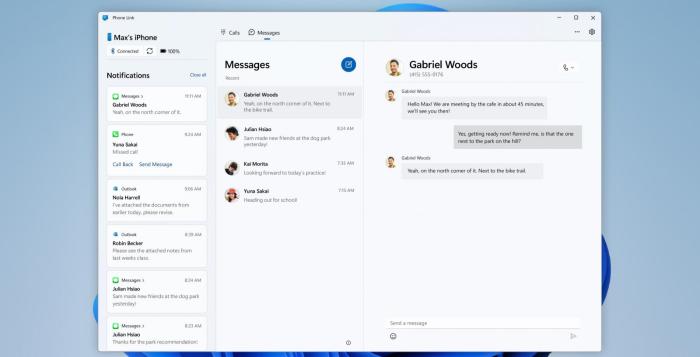 Microsoft phone link announcement
