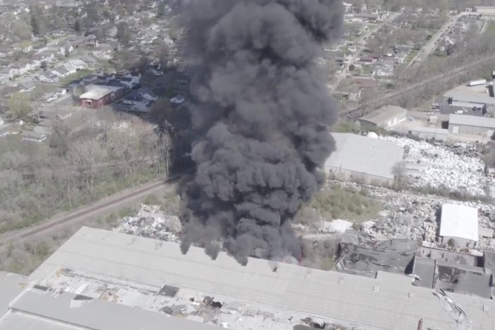 Plastics air pollution recycling facility fire richmond indiana