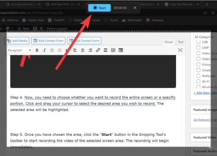 Microsoft windows 11 screen recorder snipping tool