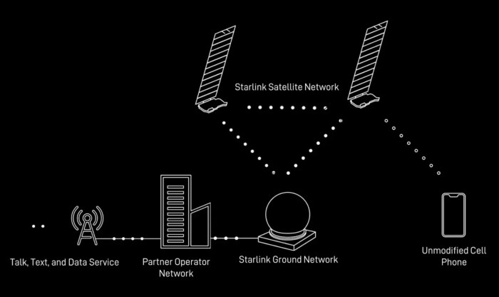 Spacex starlink direct to cell satellite internet lte connectivity