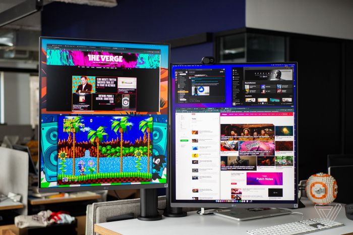 LG DualUp Review: The Ultimate Dual-monitor Setup? Digital, 41% OFF Remote work desk home set up cameron faulkner acer lg tech reporter