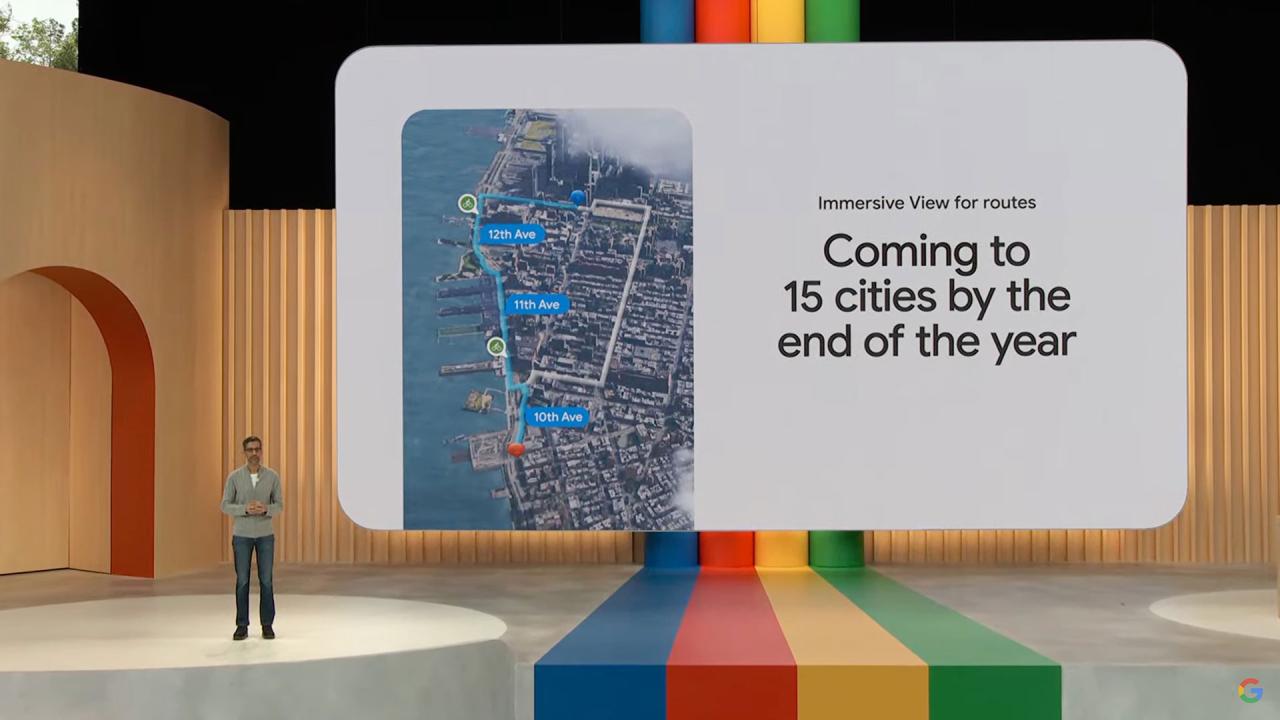 Google maps immersive aerial view neighborhood vibe live view search on