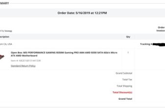 Newegg open box motherboard cpu return policy gamers nexus