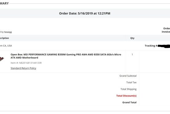 Newegg open box motherboard cpu return policy gamers nexus