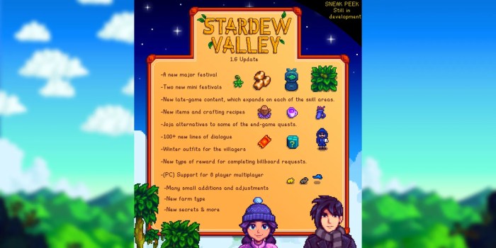 The stardew valley 1 6 update is here