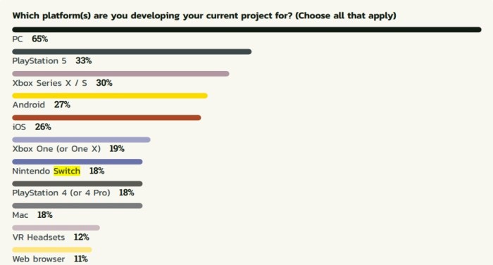 Nintendo switch gdc developer survey