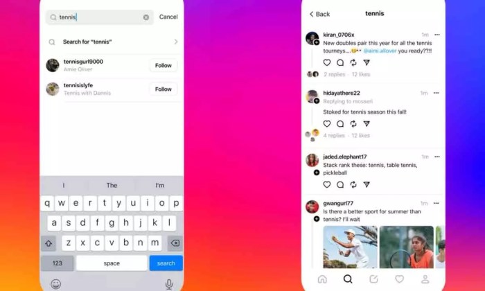 Threads rolling out support search posts