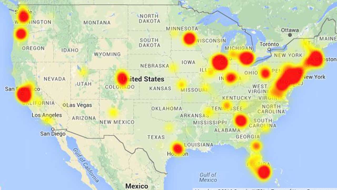 Comcast outage outages map chicago nationwide reports internet Comcast nationwide outage internet connectivity down