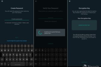 Whatsapp cloud backups icloud google drive password encryption security