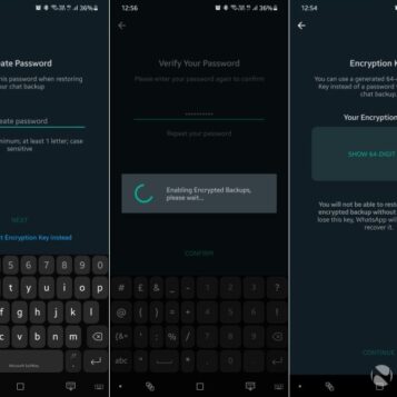 Whatsapp cloud backups icloud google drive password encryption security