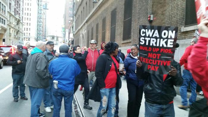 Verizon workers strike in new york city