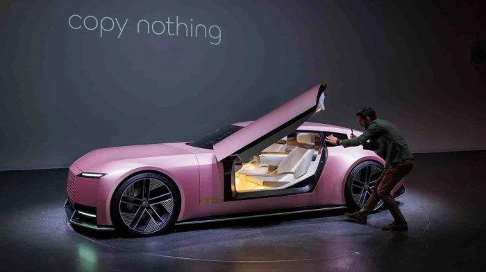 The new all electric very pink jaguar concept leaks online