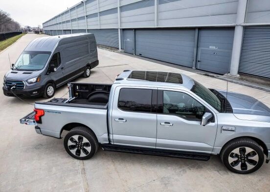 Ford pro charging ev f150 lightning e transit commercial