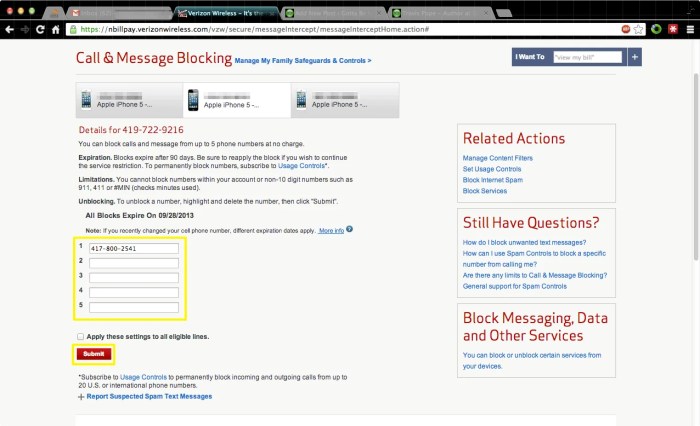 Verizon spam blocking robocalling filtering opt out default android