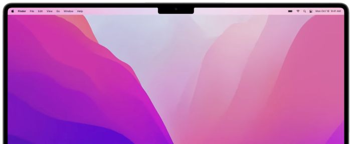 Apple macos 12 1 update macbook pro notch m1 menu bar issue fix