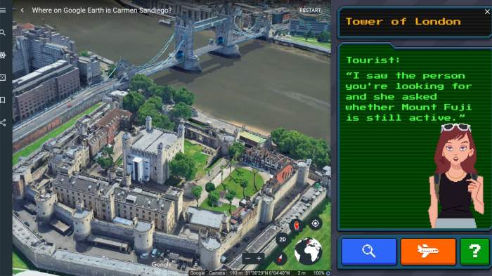 Google earth carmen sandiego where in the world