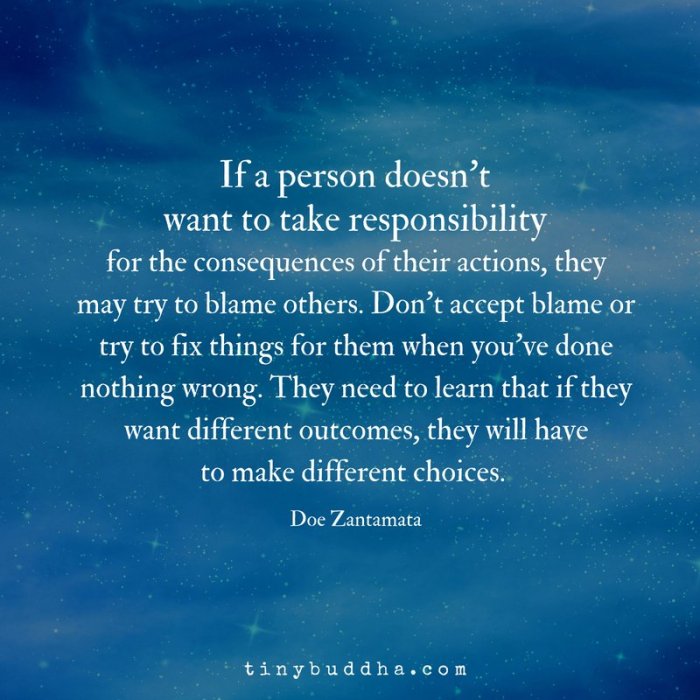 Quotes choices blame consequences actions one personal never others own quote choice owning life who dont caroline myss person choose I dont want any buck passing