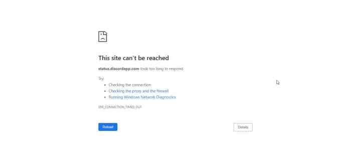 Discord down outage connectivity issues problems