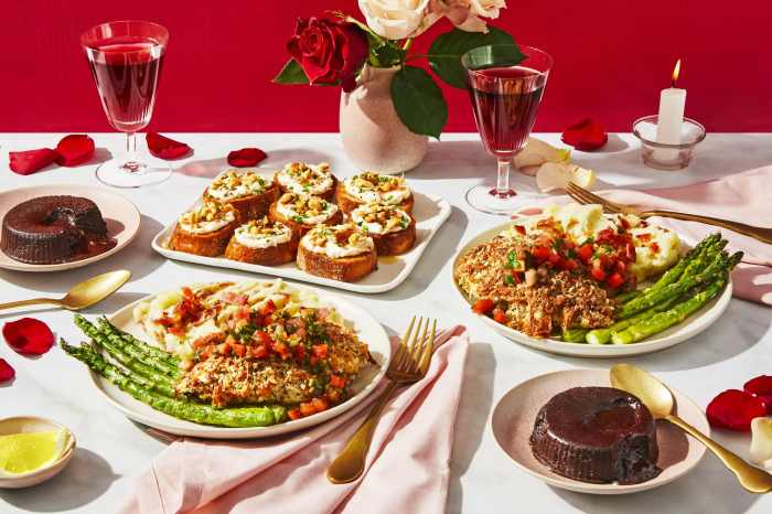 A lovely valentines day meal