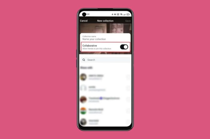 Instagram collaborative collections shared with friends