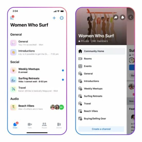 Oculus facebook chats events posts social connect