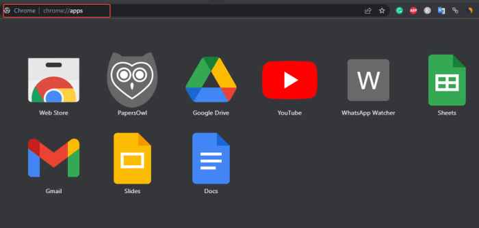 Google chrome service handler how to