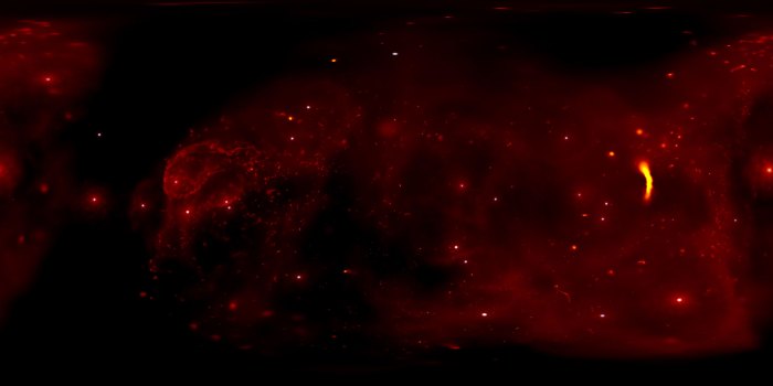 Nasa view of milky way center looks like dazzling psychedelic fireworks