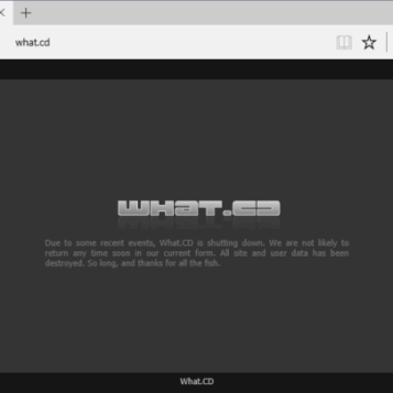 What cd music torrent website shut down