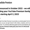 Google raising price of youtube premium