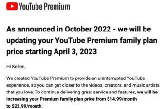Google raising price of youtube premium