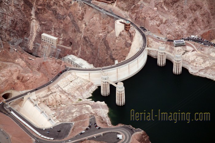 Lake mead record low nasa satellite images hoover dam reservoir
