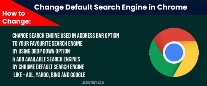 Customize Default Search Engine of Firefox, IE and Google Chrome ... How change your default search engine chrome