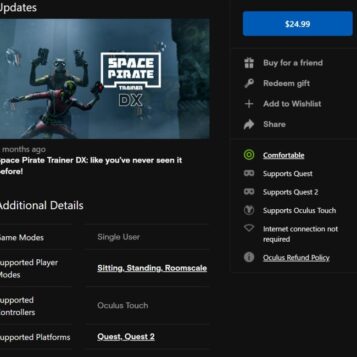 Space pirate trainer dx launches oculus quest new multiplayer modes