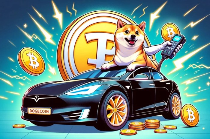 Tesla bitcoin payments ev elon musk dogecoin crypto currency