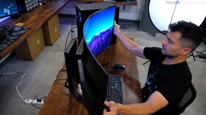 Corsair xeneon flex 45wqhd240 flexible woled curved flat ultrawide monitor 1440p