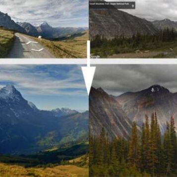Google ai research street view panorama photo editing