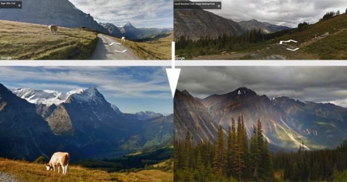 Google ai research street view panorama photo editing