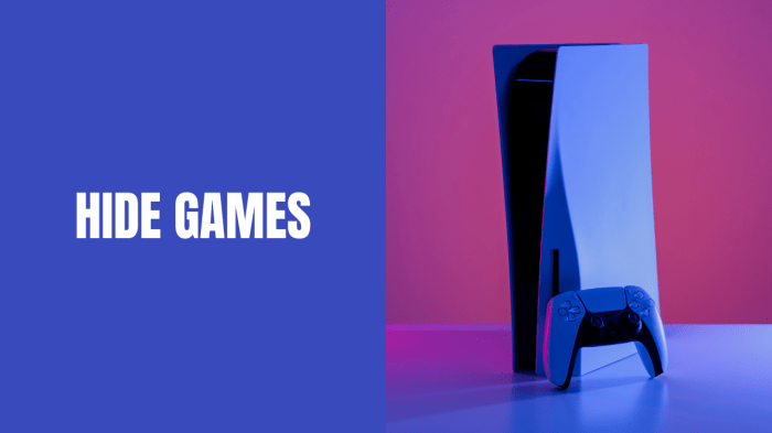 How to hide ps5 games your library
