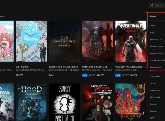 Epic games store wishlist track games buying later sale price