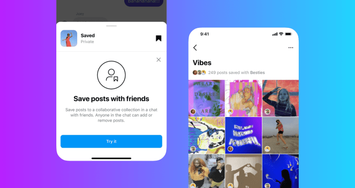 Instagram collaborative collections shared with friends