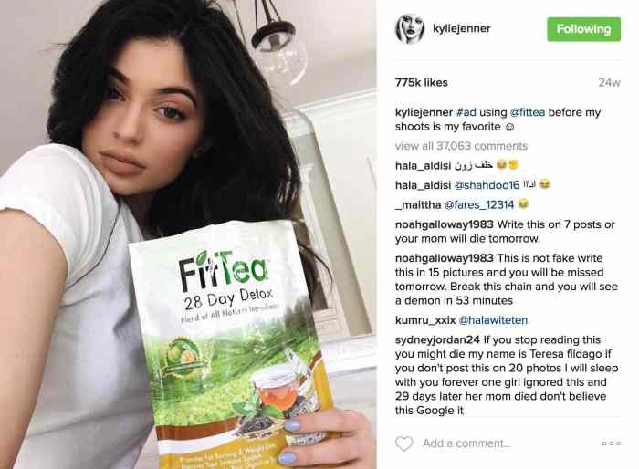 Ftc blumenthal influencer marketing instagram youtube kardashians detox tea
