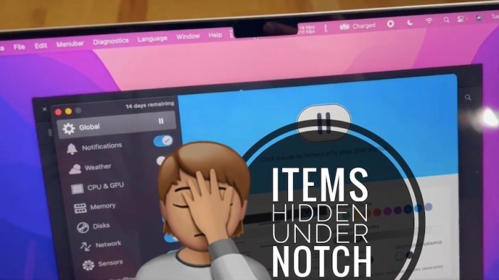 Apple macos 12 1 update macbook pro notch m1 menu bar issue fix