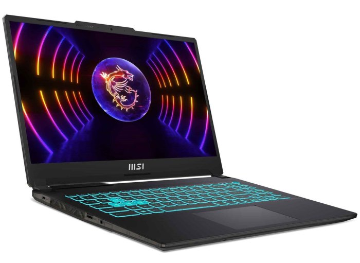 Msi cyborg 15 gaming laptop translucent design