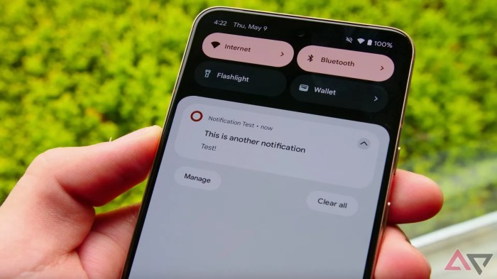 Google removed long press notification android 14